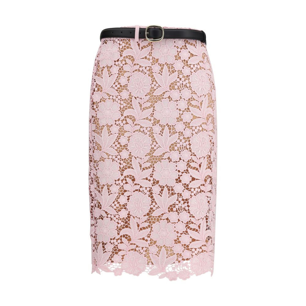 Self-Portrait Multicolor Polyester Midi Skirt