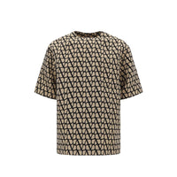 Valentino Brown Silk T-Shirt