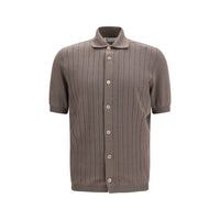 Brunello Cucinelli Brown Cotton Shortsleeve Shirt