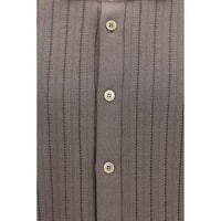 Brunello Cucinelli Brown Cotton Shortsleeve Shirt