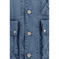 C.P. Company Blue Cotton Full-Length Jacket