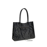 Balenciaga Black Lamb Ovis Aries Aries Shoulder Bag