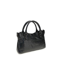 Balenciaga Black Lamb Ovis Aries Aries Shoulder Bag