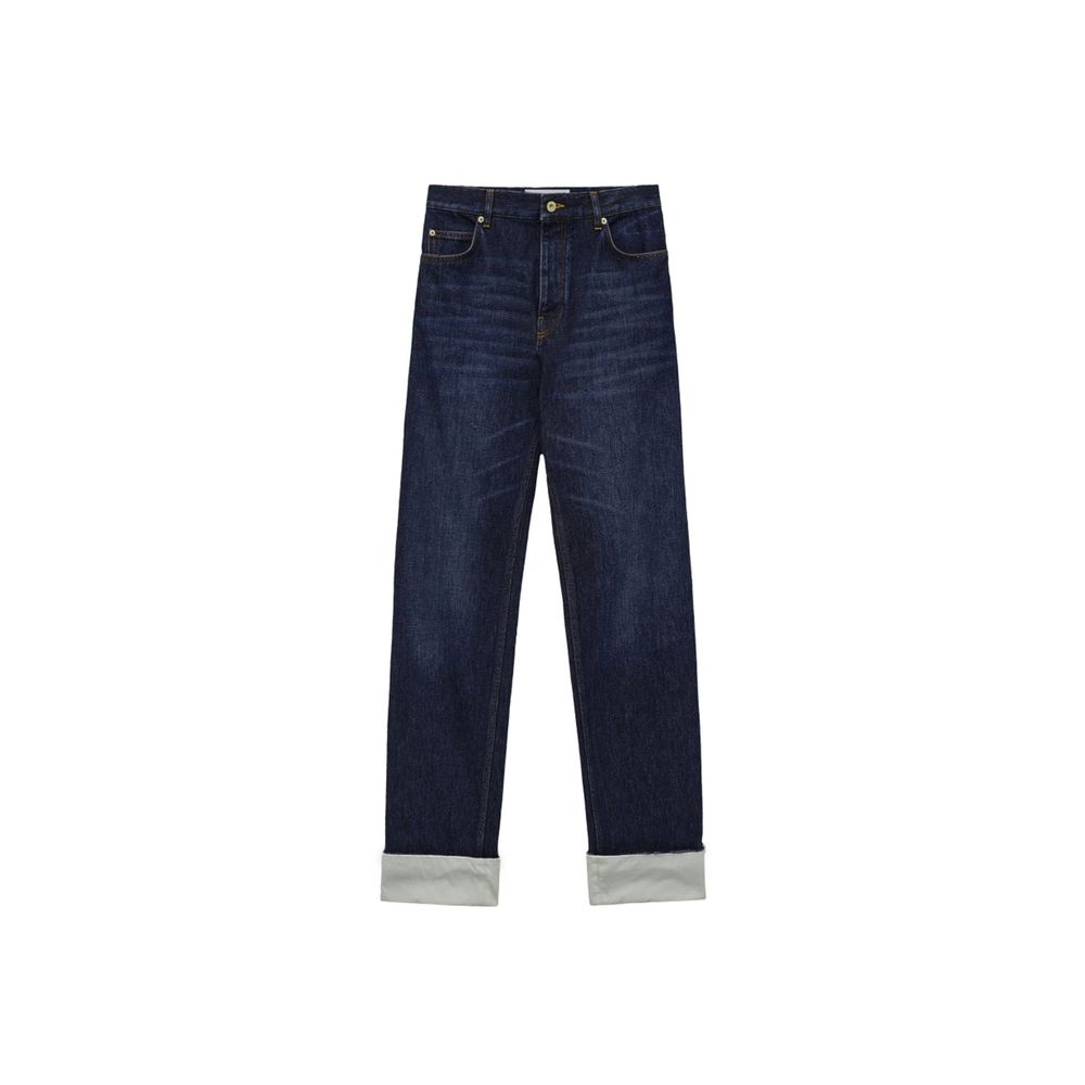 Loewe Blue Cotton Relaxed Fit Jeans