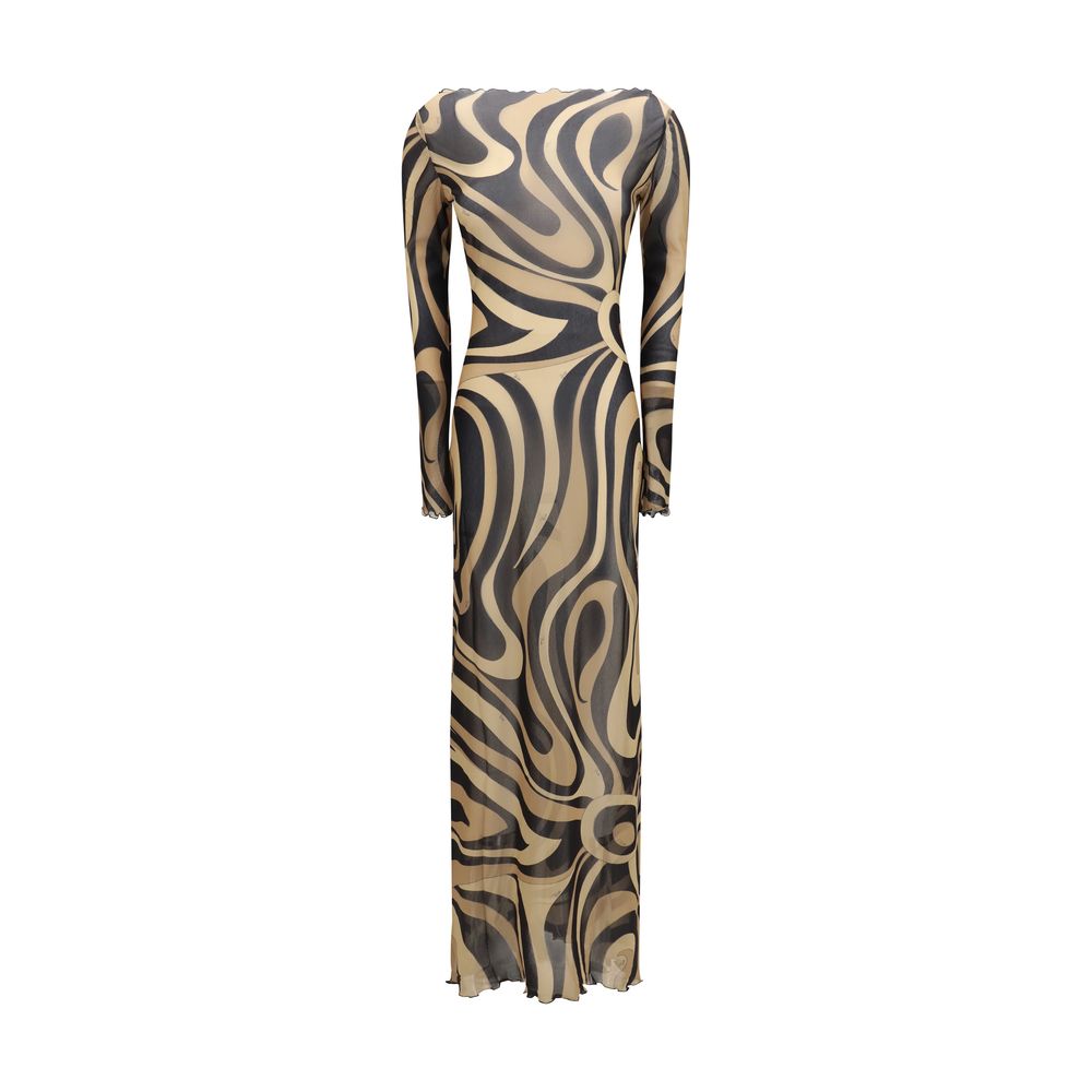 Emilio Pucci Beige Polyamide Long Dress