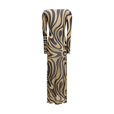 Emilio Pucci Beige Polyamide Long Dress