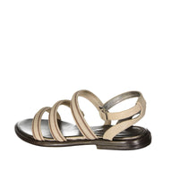 Brunello Cucinelli Beige Calfskin Flat Sandals