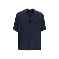 Valentino Blue Silk Pattern Shirt
