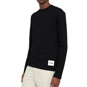 Jil Sander Black Cotton Long Sleeve T-Shirt
