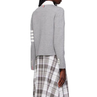 Thom Browne Gray Wool Cardigan