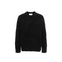 Jil Sander Black Alpaca Leather Sweater