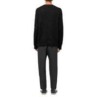 Jil Sander Black Alpaca Leather Sweater