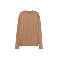 Prada Brown Cotton Long Sleeve T-Shirt