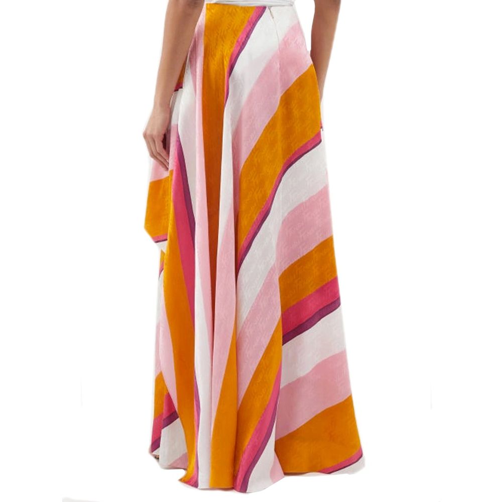 Fendi Multicolor Silk Casual Pants