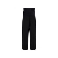 Salvatore Ferragamo Black Silk Casual Pants