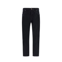 Saint Laurent Black Cotton Relaxed Fit Jeans