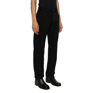 Saint Laurent Black Cotton Relaxed Fit Jeans