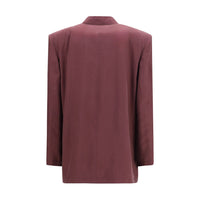Saint Laurent Purple Silk Blazer