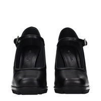 Max Mara Black Leather High Heel Pumps