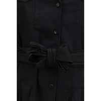 Ganni Black Cotton Casual Dress