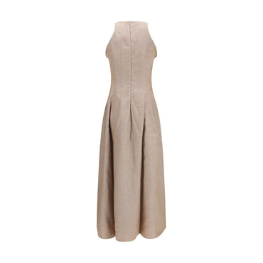 Brunello Cucinelli Beige Linen Casual Dress