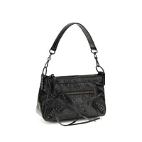 Balenciaga Black Lamb Ovis Aries Aries Shoulder Bag