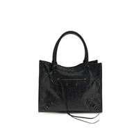 Balenciaga Black Lamb Ovis Aries Aries Shoulder Bag