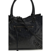 Balenciaga Black Lamb Ovis Aries Aries Shoulder Bag