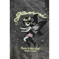 Ganni Gray Cotton Shoulder Bag