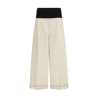 Darkpark Beige Cotton Casual Pants