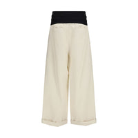 Darkpark Beige Cotton Casual Pants