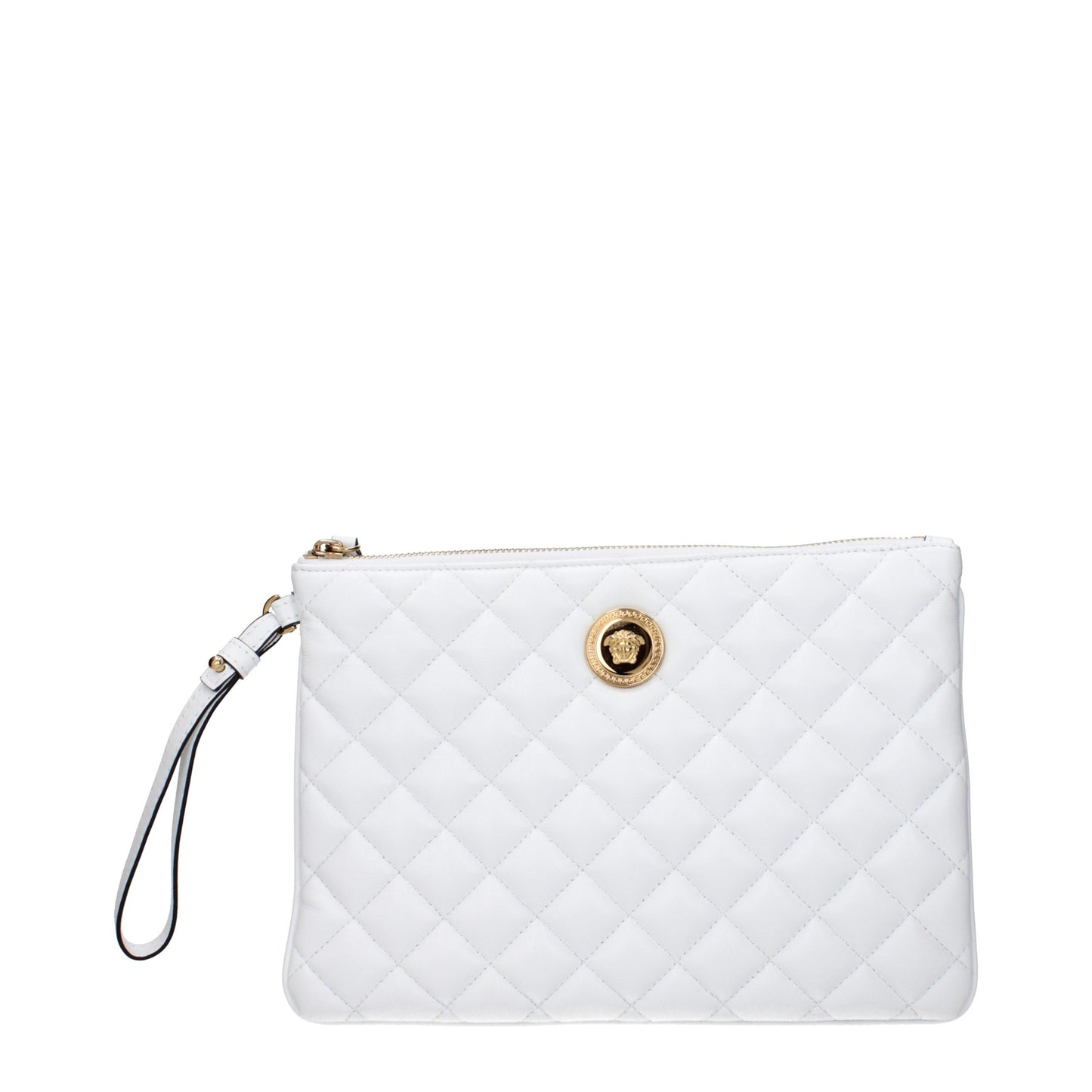 Versace Blue Leather Clutch Bag