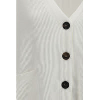 Brunello Cucinelli White Cotton Cardigan