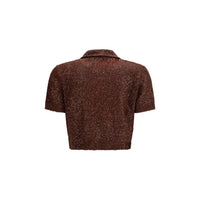 Brunello Cucinelli Bordeaux Linen Shortsleeve Shirt