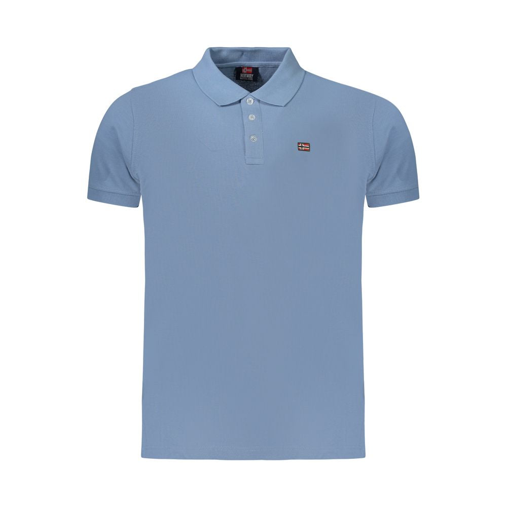 Norway 1963 Azzurro Cotton Mens Polo
