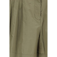 Max Mara Bicolor Cotton Bermuda Shorts