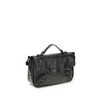Balenciaga Black Lamb Ovis Aries Aries Shoulder Bag