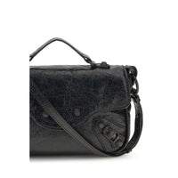 Balenciaga Black Lamb Ovis Aries Aries Shoulder Bag