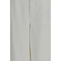 Brunello Cucinelli White Cotton Casual Pants