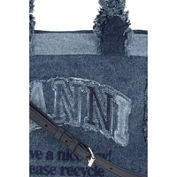 Ganni Blue Cotton Handbag