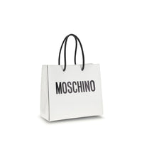 Moschino White Calf Leather Bos Taurus Handbag
