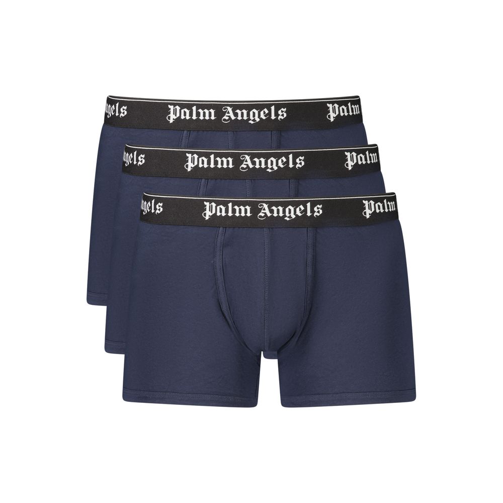 Palm Angels Blue Cotton Men's Underwear