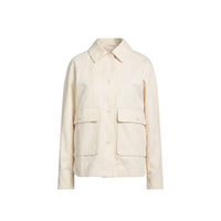 Herno White Cotton Full-Length Jacket