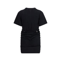 PINKO Black Cotton Casual Dress