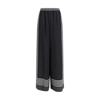 Ermanno Scervino Black Silk Casual Pants
