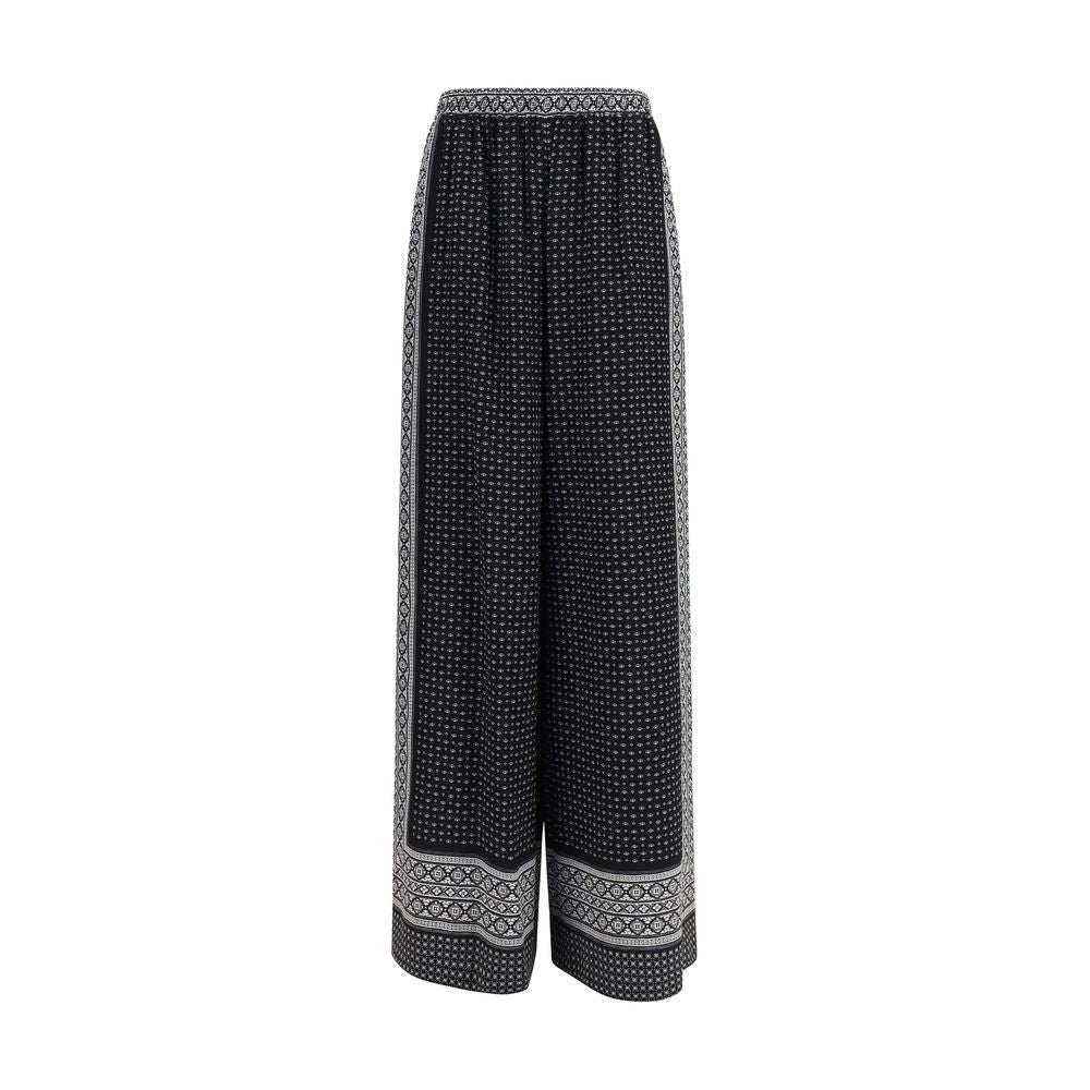 Ermanno Scervino Black Silk Casual Pants