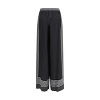 Ermanno Scervino Black Silk Casual Pants