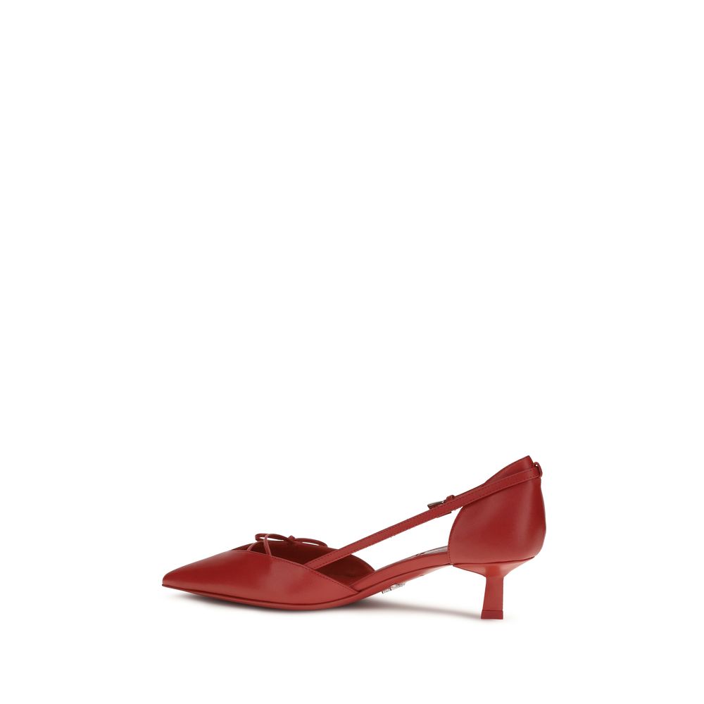 Prada Red High Heel Pumps