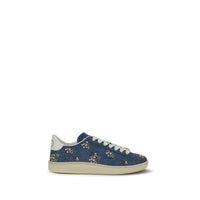 Valentino Garavani Blue Calf Leather Bos Taurus Low Top Sneakers