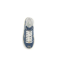 Valentino Garavani Blue Calf Leather Bos Taurus Low Top Sneakers